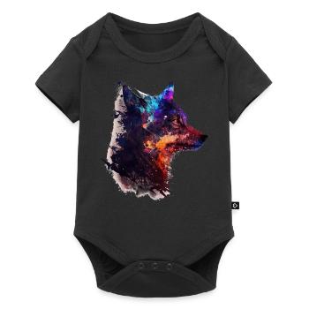 Wolf Animal Art Gift Animal Motif - Baby Premium short-sleeve bodysuit - black - Front