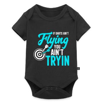Si les fléchettes ne volent pas, vous ne l’essayez pas - Body à manches courtes Premium Bébé - noir - Devant