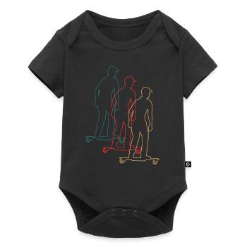Electric Skateboard Skater Retro Vintage Gift - Baby Premium short-sleeve bodysuit - black - Front