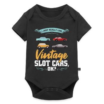 J’aime vraiment les voitures à sous vintage - Body à manches courtes Premium Bébé - noir - Devant