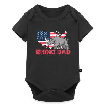 Rhino Rhino Safari Zoo Wilderness Wildlife - Baby Premium short-sleeve bodysuit - black - Front