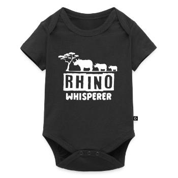 Rhino Rhino Safari Zoo Wilderness Wildlife - Baby Premium short-sleeve bodysuit - black - Front