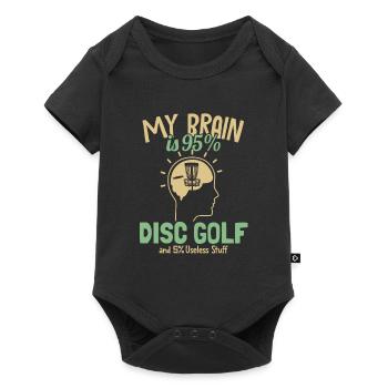 My Brain is 95% Disc Golf Basket Disc Disc - Baby Premium short-sleeve bodysuit - black - Front