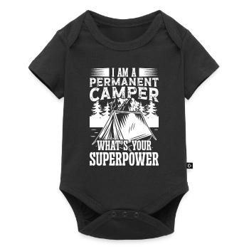 I'm a permanent camper what's your - Baby Premium short-sleeve bodysuit - black - Front