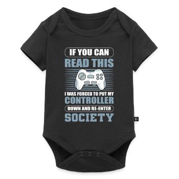 Si vous pouvez lire ceci, j’ai posé ma manette - Body à manches courtes Premium Bébé - noir - Devant