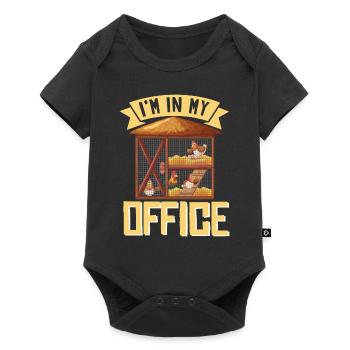 Je suis dans mon bureau - Body à manches courtes Premium Bébé - noir - Devant