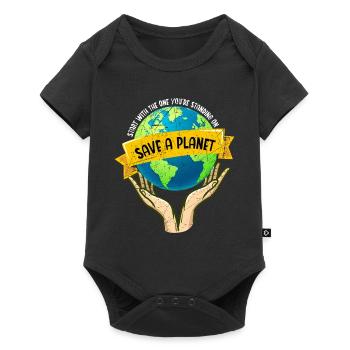 Save A Planet Nature Lover Environmentalist - Baby Premium short-sleeve bodysuit - black - Front