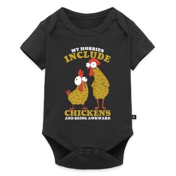 My Hobbies Include Chickens - Baby Premium short-sleeve bodysuit - black - Front