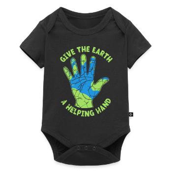 Give The Earth A Helping Hand Nature Lover - Baby Premium short-sleeve bodysuit - black - Front
