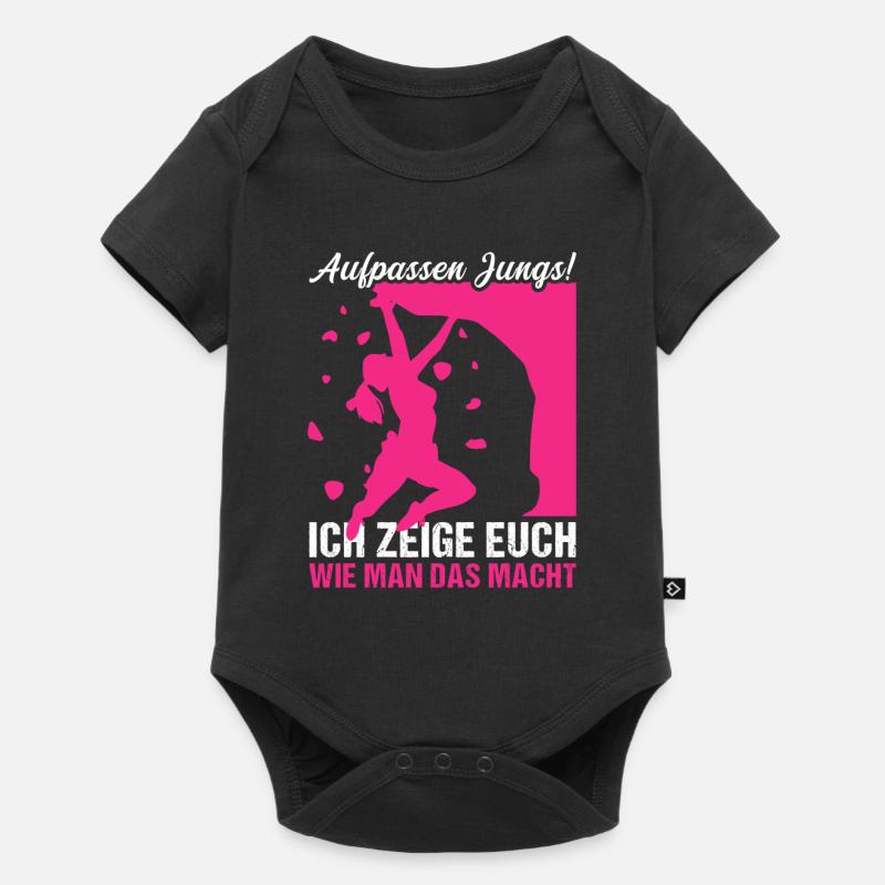 Bouldern Mädchen Diese Boulderin - Baby Premium Kurzarmbody - Schwarz