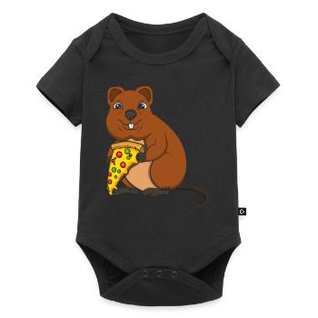 Pizza Whisperer Quokka Lover Wildlife Animal - Baby Premium short-sleeve bodysuit - black - Front