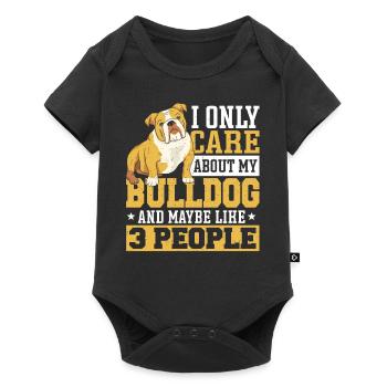 Bulldog Bouledogue anglais Hundelieb Hund - Body à manches courtes Premium Bébé - noir - Devant
