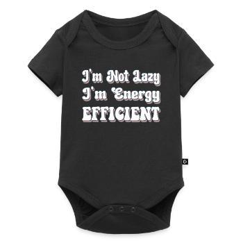 I'm Not Lazy I'm Energy Efficient - Baby Premium short-sleeve bodysuit - black - Front