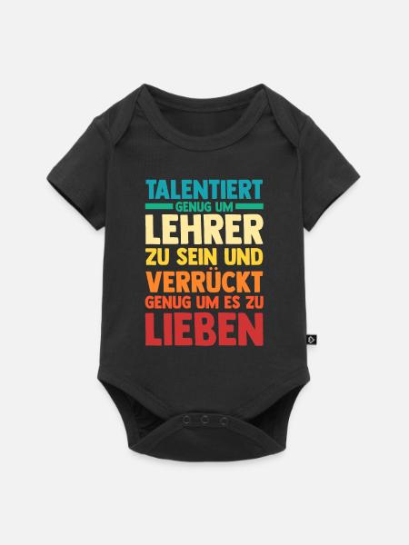 Schullehrer Lehrer - Baby Premium Kurzarmbody - Schwarz