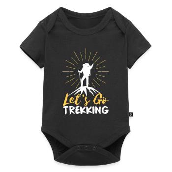 Allons aux amateurs de trekking randonneurs - Body à manches courtes Premium Bébé - noir - Devant