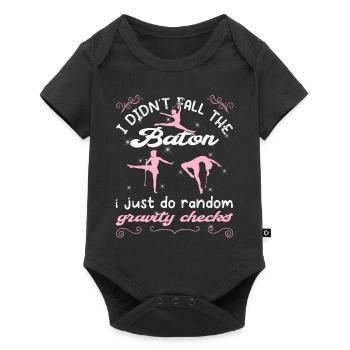 Gymnastics Dance Baton Whirling Gymnastics - Baby Premium short-sleeve bodysuit - black - Front