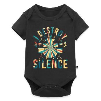 I Destroy The Silence - Drum Musician Drum Player - Baby Premium short-sleeve bodysuit - black - Front