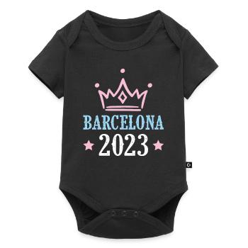 Barcelona 2023 - Baby Premium Kurzarmbody - Schwarz - Vorne