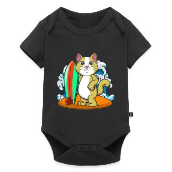 Planche de surf Cat Lovers Surfers - Body à manches courtes Premium Bébé - noir - Devant