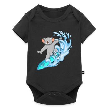 Surfing Surfboard Koala Lovers Animal Koala Bear - Baby Premium short-sleeve bodysuit - black - Front