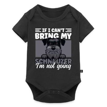 Schnauzer Papa Chien Amoureux Schnauzer Chien Père Chien - Body à manches courtes Premium Bébé - noir - Devant