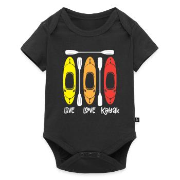 Kayak drôle de design - Body à manches courtes Premium Bébé - noir - Devant