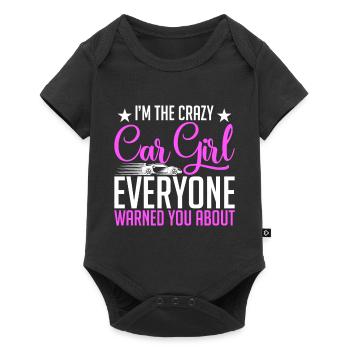 I'm the crazy car girl - Baby Premium short-sleeve bodysuit - black - Front