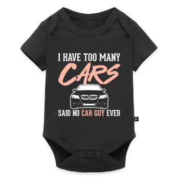 I have too many cars said no car type ever said - Baby Premium short-sleeve bodysuit - black - Front