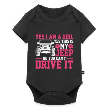 yes i'm a girl yes this is my car - Baby Premium short-sleeve bodysuit - black - Front