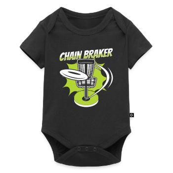 Chain Braker Basket Disc Golfer Frisbee - Baby Premium short-sleeve bodysuit - black - Front