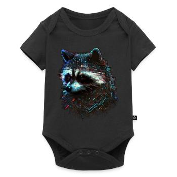 Raccoon Animal Motif Gift Animal Forest Funny - Baby Premium short-sleeve bodysuit - black - Front