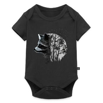 Raccoon Animal Motif Gift Animal Forest Funny - Baby Premium short-sleeve bodysuit - black - Front