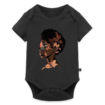 Juneteenth Melanin Queen - Beautiful Afro Woman - Baby Premium short-sleeve bodysuit - black - Front