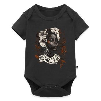 Juneteenth Melanin Queen - Belle femme Afro - Body à manches courtes Premium Bébé - noir - Devant