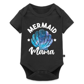 Mermaid Mama Seashell Matching Mermaid Squad - Body à manches courtes Premium Bébé - noir - Devant
