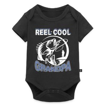Fishing Reel Cool Grandpa Fishing - Baby Premium short-sleeve bodysuit - black - Front