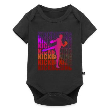 Kickboxer Martial Arts Kickboxing Kickboxen - Baby Premium Kurzarmbody - Schwarz - Vorne