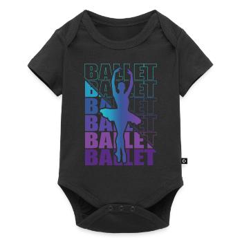 Ballet, Ballerine, Fille, Fille, Danse - Body à manches courtes Premium Bébé - noir - Devant