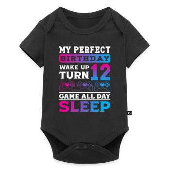 My Birthday 12 Game sleep - Baby Premium short-sleeve bodysuit - black - Front