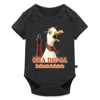 OHA North German panic attack Frisian North Sea - Baby Premium short-sleeve bodysuit - black - Front