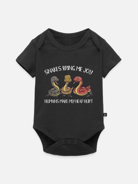 Schlangenbesitzer - Baby Premium Kurzarmbody - Schwarz