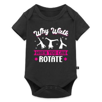 Pourquoi marcher quand vous pouvez tourner - Cartwheel - Body à manches courtes Premium Bébé - noir - Devant