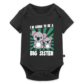 I'm Going To Be A Big Sister Koala Graphic Idea - Baby Premium Kurzarmbody - Schwarz - Vorne