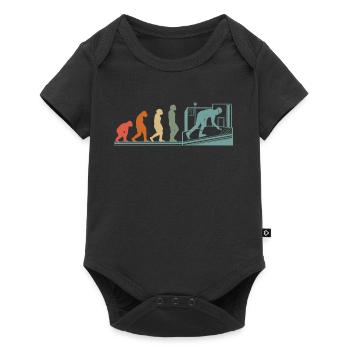 Dachdecker Handwerker Evolution Vintage - Baby Premium Kurzarmbody - Schwarz - Vorne