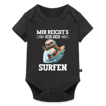 Mir reichts ich geh Surfen Windsurfer Spruch - Baby Premium Kurzarmbody - Schwarz - Vorne