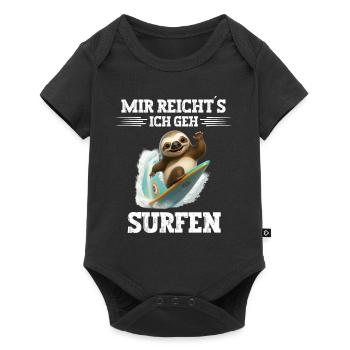 Mir reichts ich geh Surfen Windsurfer Spruch - Baby Premium Kurzarmbody - Schwarz - Vorne