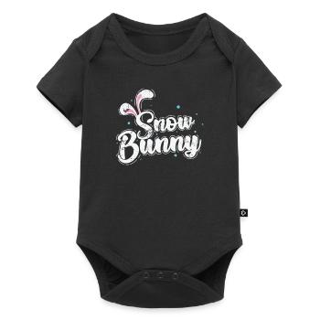 Snow Bunny Snow Winter Season Tobogganing - Baby Premium short-sleeve bodysuit - black - Front
