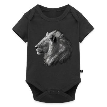 Lion Gift Animaux Animal Motif Zoo - Body à manches courtes Premium Bébé - noir - Devant