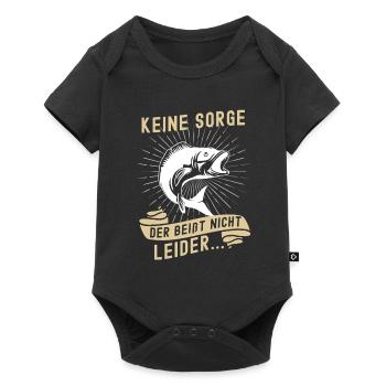 Angeln Fishing Fisher Angelrute Karpfen Rute Fisch - Baby Premium Kurzarmbody - Schwarz - Vorne