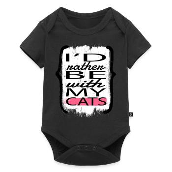 Cats House Cat Joke - Baby Premium short-sleeve bodysuit - black - Front